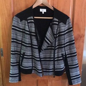 Lou and Gray patterned zip up blazer
